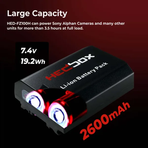 Li-Ion DV Battery Pack for Sony DSLR - HED-FZ100H