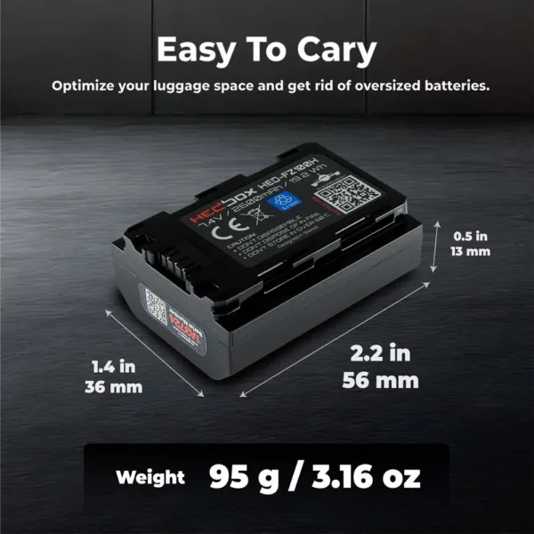 Li-Ion DV Battery Pack for Sony DSLR - HED-FZ100H